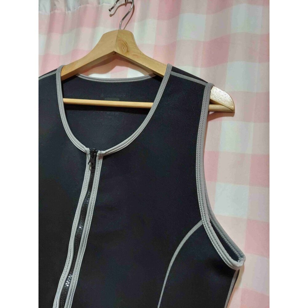 SAUNAFX Black Sleeveless Full Zip Neoprene Slimming Sauna Vest XXL - Picture 5 of 6